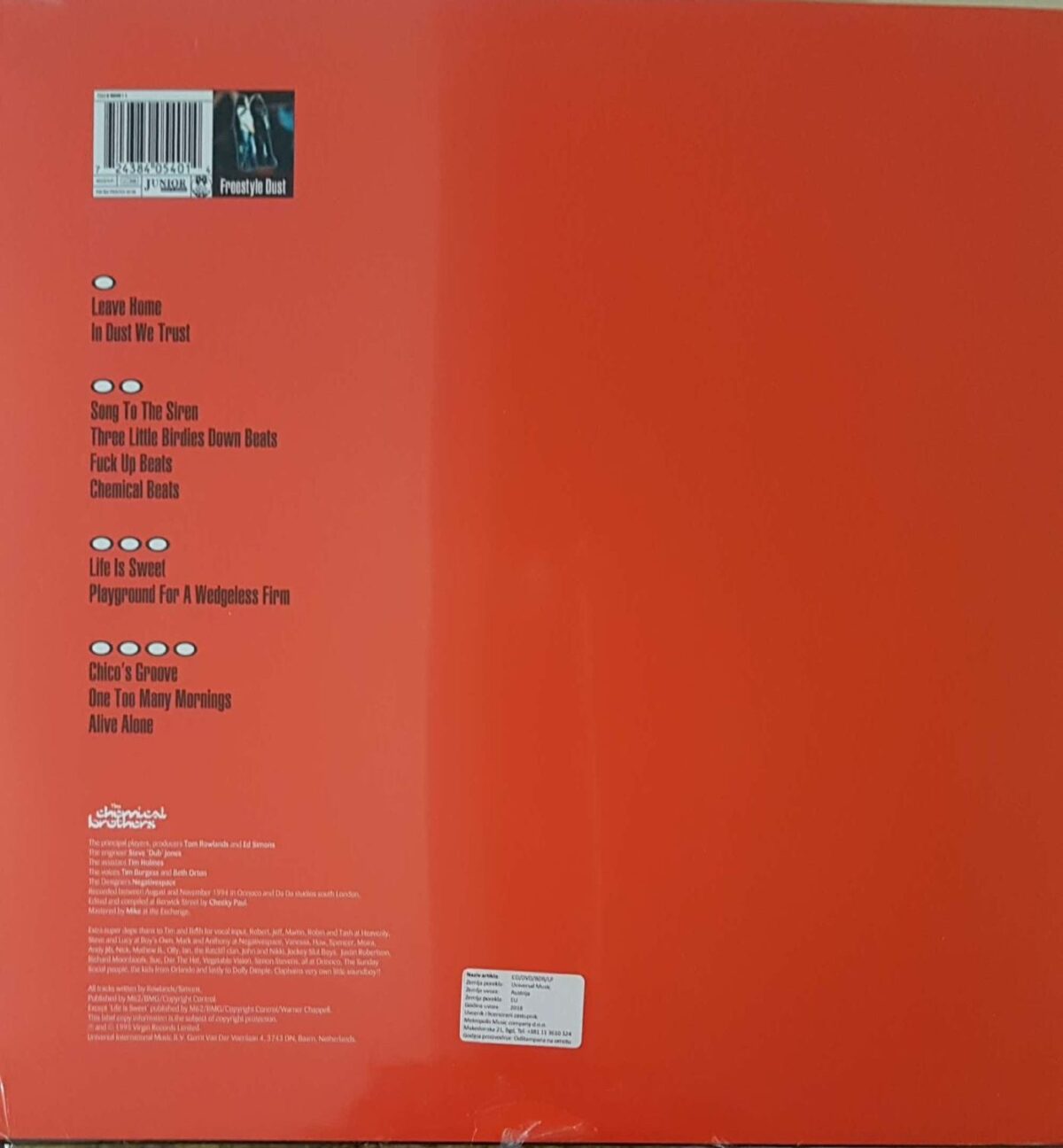 CHEMICAL BROTHERS - EXIT PLANET DUST - Slika 2